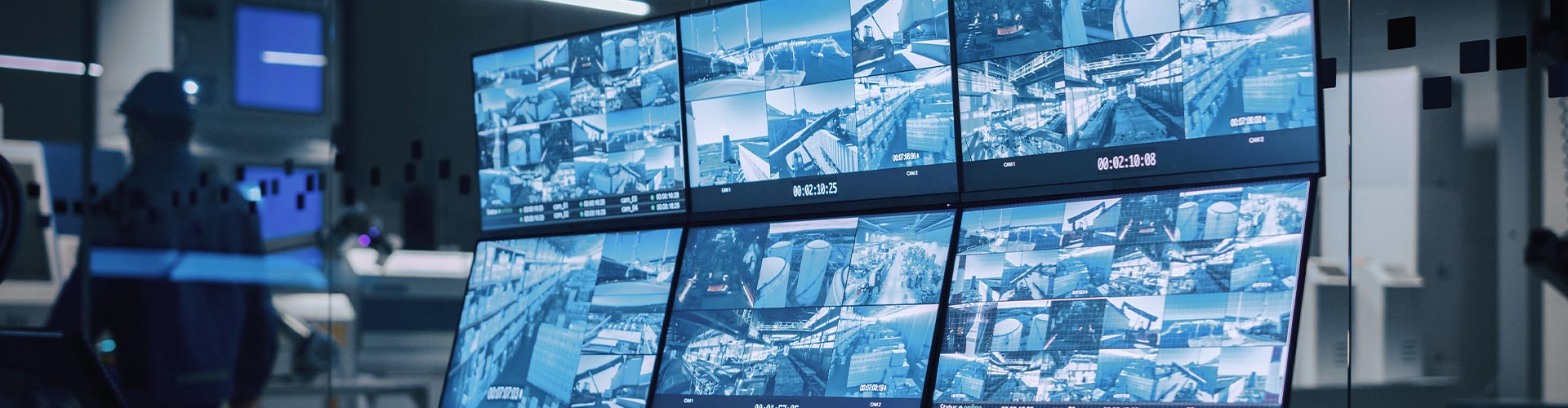 cctv security monitoring screens